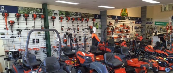 Husqvarna product display in store